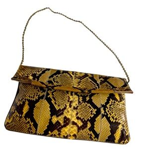 Vintage Caprice Python Snake Skin Clutch Shoulder Bag. VGUC